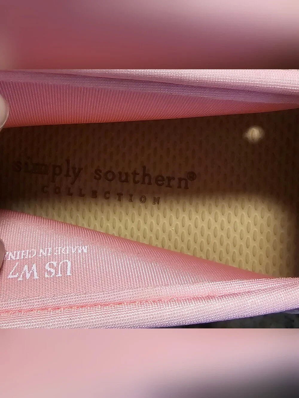 NWT SIMPLY SOUTHERN Women’s Coral Canvas Espadrille Slip-Ons SZ 7